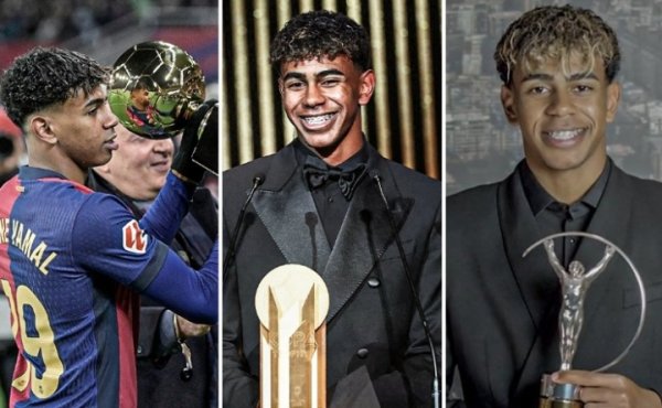 才18岁！亚马尔当前荣誉：夺欧洲杯！金球第二、拿金童、连庄科