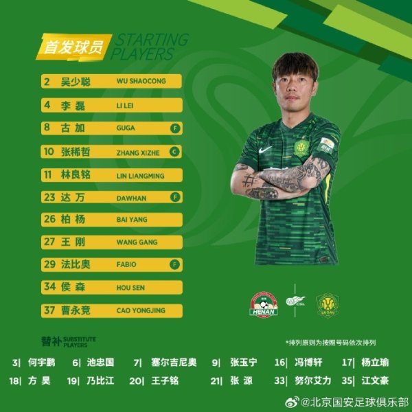 💚北京国安今日杆位 💪 客战河南 🔰 做好每一个细节！