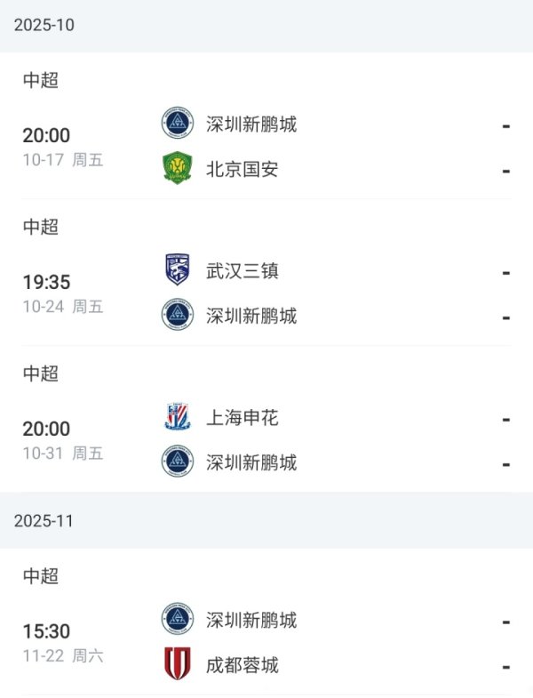 地狱难度！积分榜：新鹏城仅领跑  降级区2分，将战国安+申花