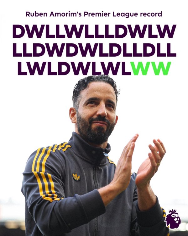 好起来了！阿莫林率队客获胜  物浦，执教曼联近1年来首次英超